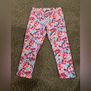 Jordache Kids Floral Leggings - Pink and Blue